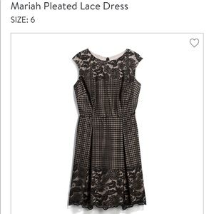 Adorne Mariah Pleated Lace dress